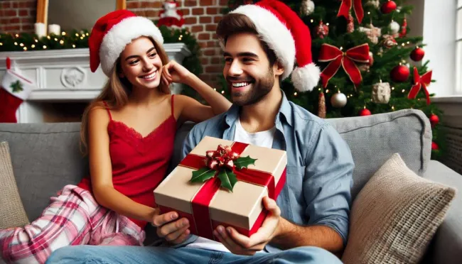 kerstmisgeschenk cadeau met kerst