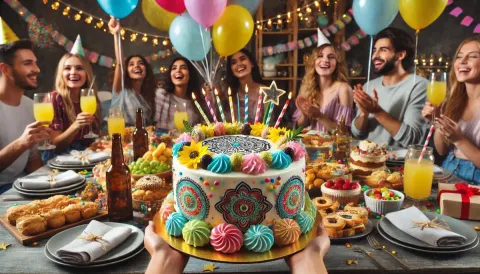 feest met taart